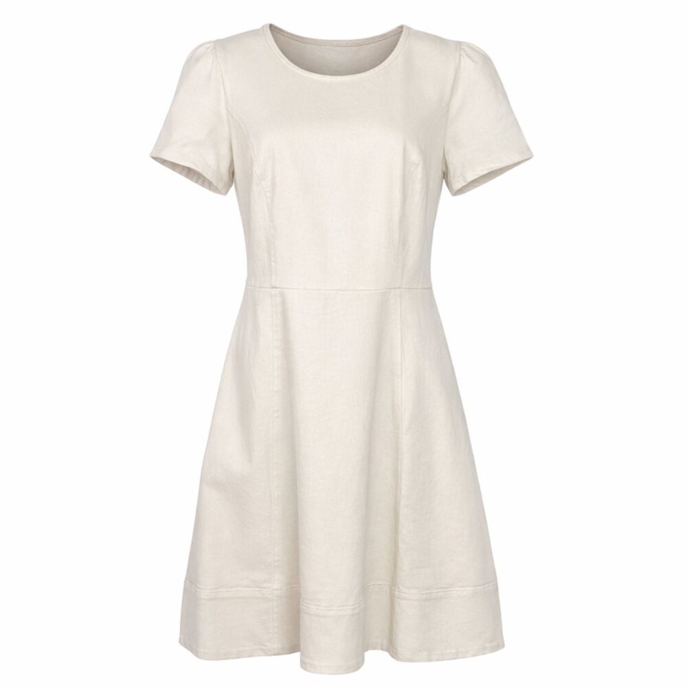 DRAPER JAMES FIT & FLARE STRETCH LOVE CIRCLE SILHOUETTE SCOOP NECK CASUAL DRESS